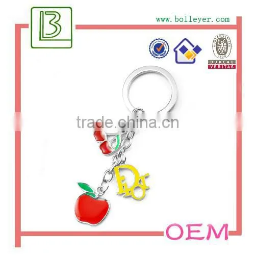Metal Enamel Apple Keychain for Promotional photo-4
