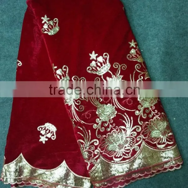 High Quailty Fashion African Velvet Fabric Types of Laces for Garments photo-4