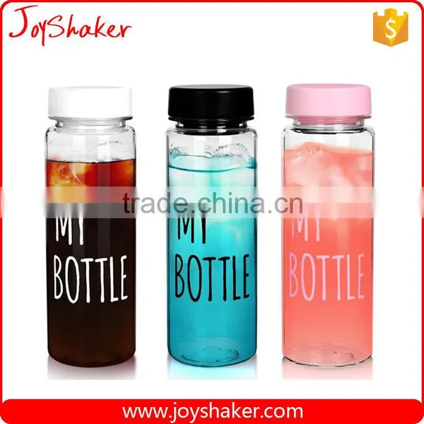 JoyShaker - 500ML Transparent Color My Bottle Logo Sport Plastic Fruit Juice Water Bottle photo-2