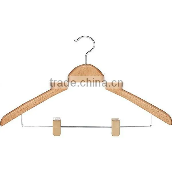 Professional Standard Wood Clothes Hanger With Locking Bar photo-6
