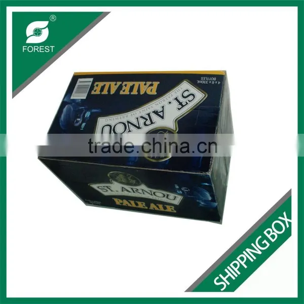 COLOR PRINTED WINE BOTTLE CARDBOARD WHOLESALE SHIPPING BOXES 24 BOTTLES BEER SHIPPING BOX WITH DIVIDERS Quality Choice photo-6