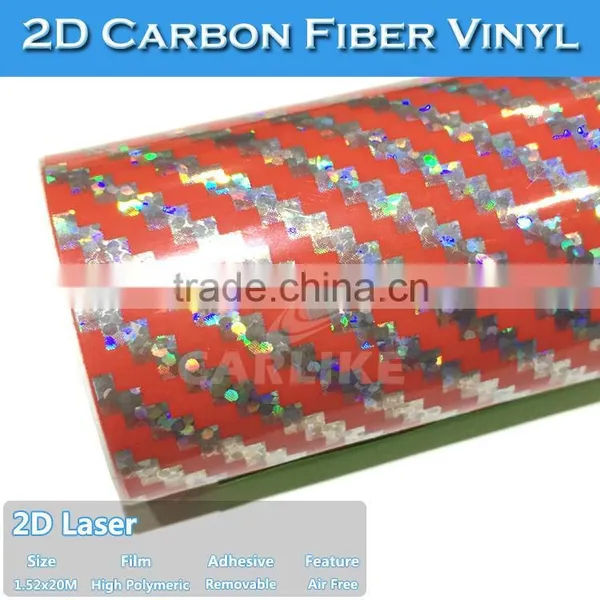 New Design Laser 2D Carbon Fiber Fabric Leather photo-3