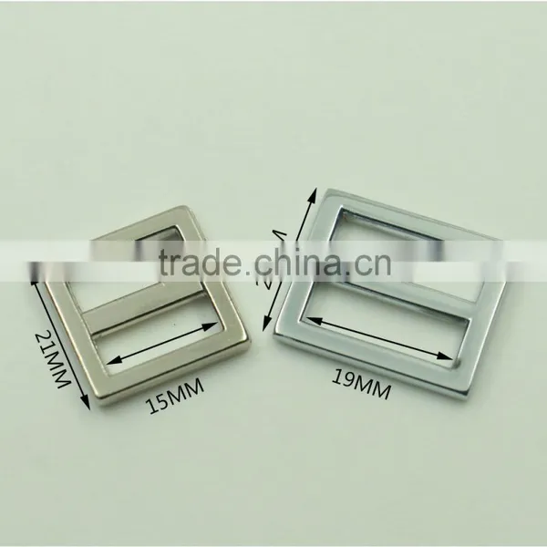 Eco-friendly Custom Color Metal Small Strap Tri-bar Slide for 15mm Strap photo-2