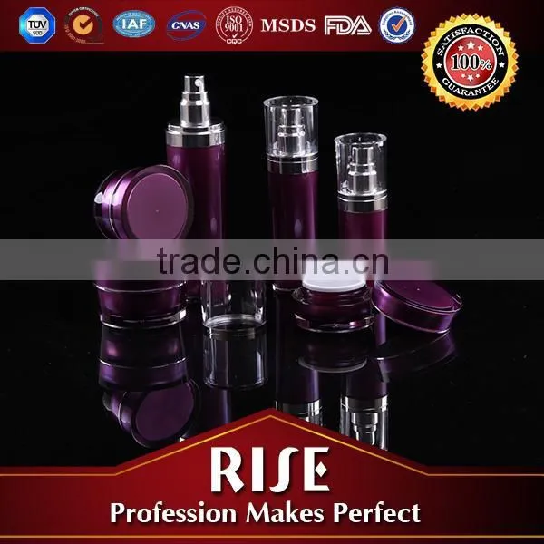 Round Cosmetic Packaging Set, Emulsion Acrylic Bottles & Jars
