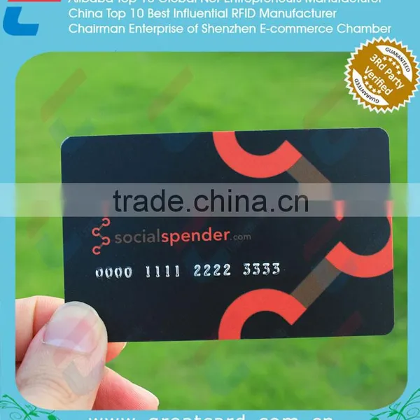 Silver/Golden Embossed Plastic Card With Printing photo-2