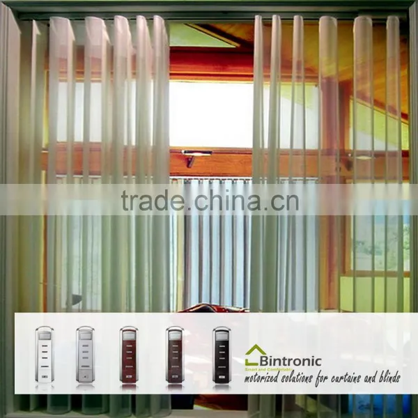 Bintronic Taiwan Electric Blinds Curtain Rail Manufacture Motorized Vertical Blinds Drapery Motorized photo-3
