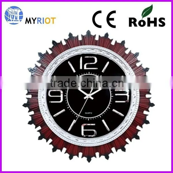 Amazing Plactic Wall Clock With Wooden Color / Color Custom Clock