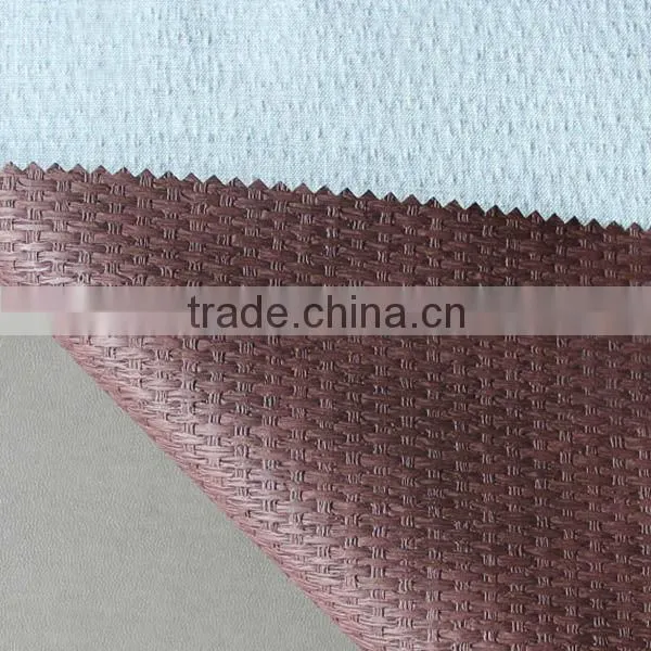 PU 0.6mm TC Backing Embossed Leather for India Market photo-3