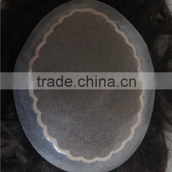 Bleached Knots 100% Human Hair Full Swiss Lace Toupee Men Toupee