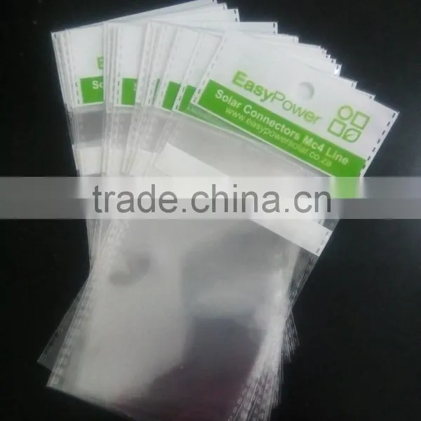 Plastic BOPP Electronic Accessories Packaging Bag With Haning Header And Self Adhesive Tape photo-3