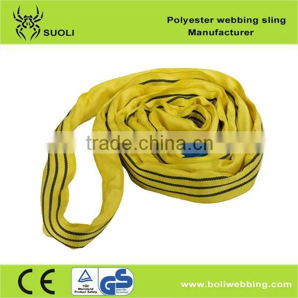 Shaoxing Suoli 3T Polyester Round Sling (soft Lifting Sling) Endless Round Sling