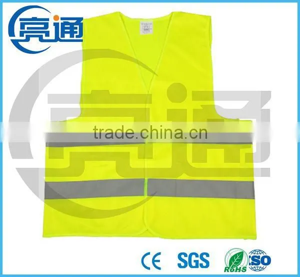 2 Pockets Neon Green Safety Vest With Reflective Strips ANSI/ISEA Medium photo-6