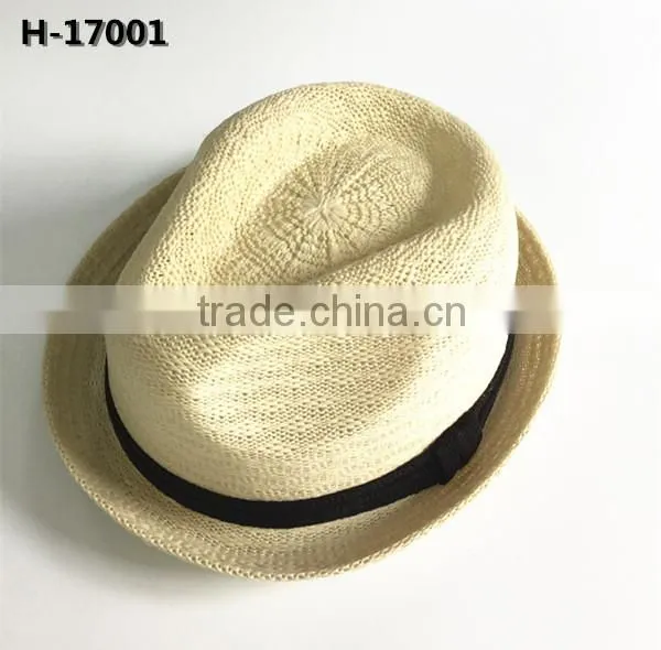 Straw plaited hat
