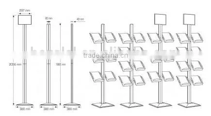 Stainless Steel Dispaly Paper Racks Display Stand photo-3
