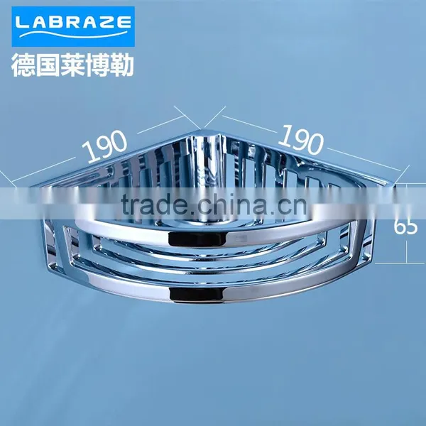 LABRAZE LE8012 triangle corner bathroom rack with chrome plating