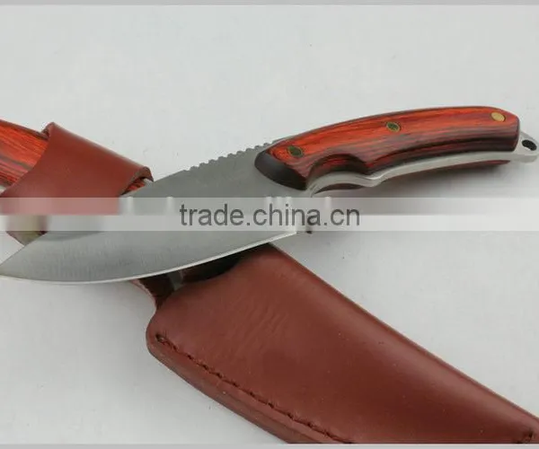 OEM Outdoor Hunting Knife With Wood Handle photo-6