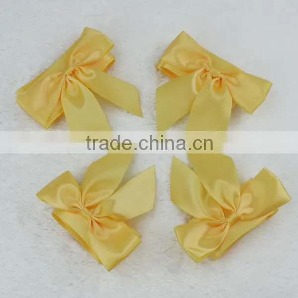 Custom Pre-tied Satin Ribbon Bow With Elastic Band for Gift Box photo-3