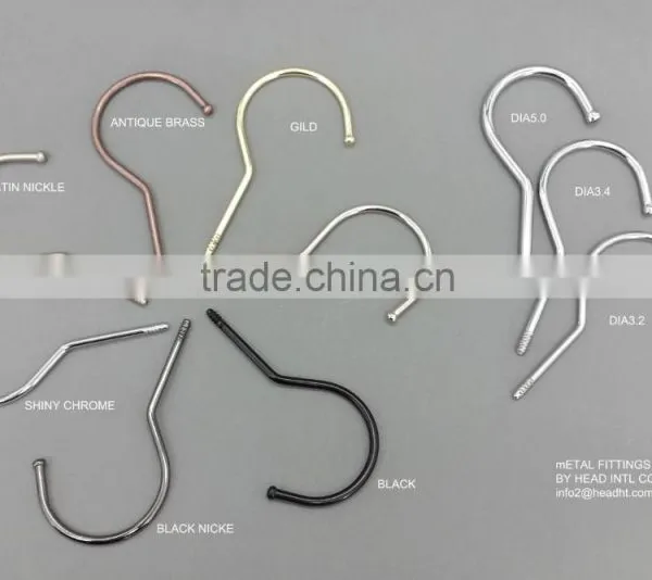 The HEAD Polished Chrome Swivel Metal Hook Ball End Hooks Different Sizes Hanger WARM GREY COLOR Hooks Metal Fitting photo-3