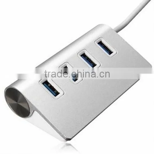 New Portable USB 3.0 4 Port Aluminum USB Splitter Hub With USB Cable photo-4
