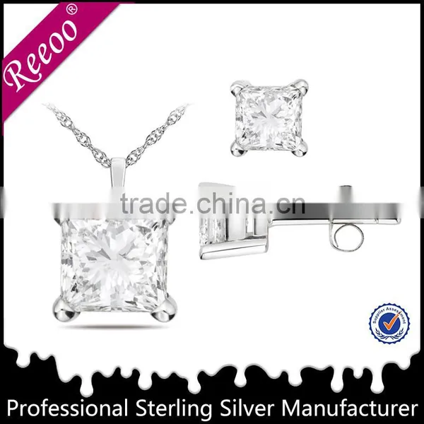 925 Silver Ear Piercing Studs One Stone Sterling Silver Earrings for Men and Women photo-2