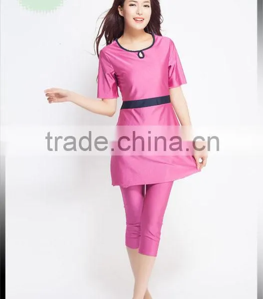 China Factory Wholesale 3 Colors Muslim Lady Sexy Full Cover Swimsuit Stock photo-2