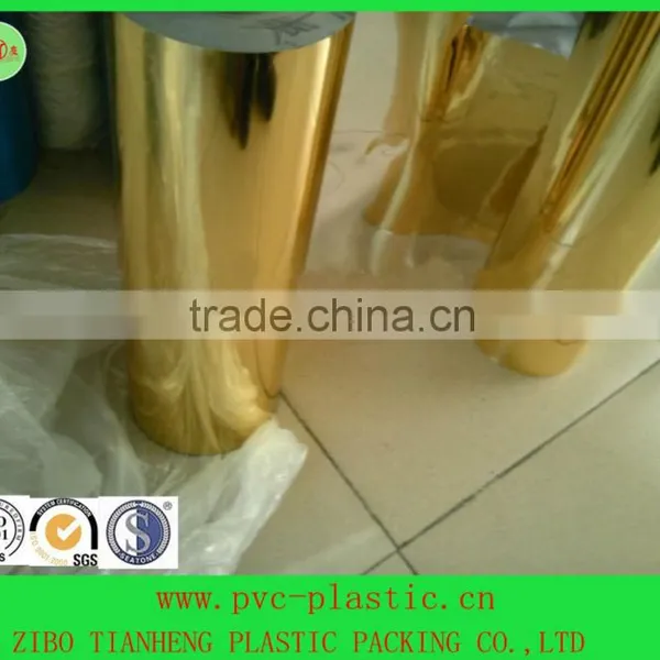 Golden PVC ,matelized Gold PVC Sheet for Vacuum Forming /thermoforming