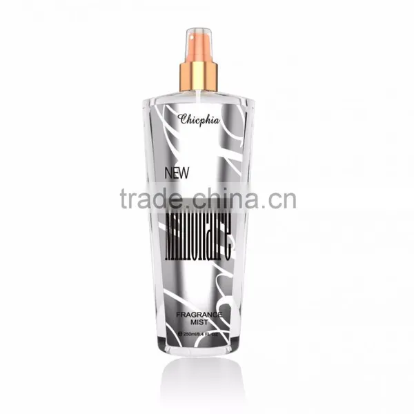 Chicphia 250ML/8.4 Fl.oz New Millionaire Empty Body Bottle Pump Mist Sale Body Mist