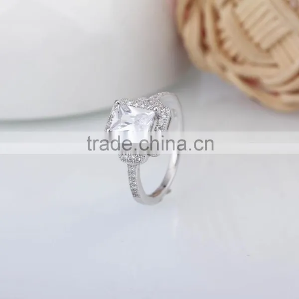 Wholesale 925 Sterling Silver Square Shape Cut Ring photo-3