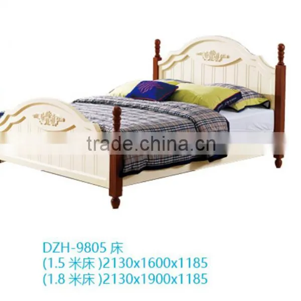 Mediterranean Style High-grade Korean Bed 1.5m and 1.8m of Carve Patterns of Designs photo-2