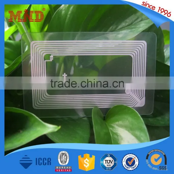 MDP309 Plastic PVC Transparent Clear Printed Business Card photo-3