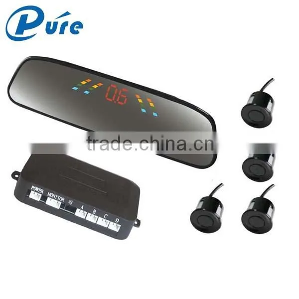 High Quality Led Display Rear View Mirror Car Parking Sensor System With 4 Sensors photo-3