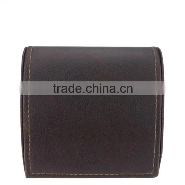 Chinese Factories Wholesale Custom High-grade Leather Watch Box, Brown Beautiful Gift Box photo-3