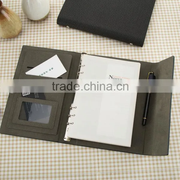 Luxury Embroider pu Leater Business Notebook With Clasp Closure photo-2
