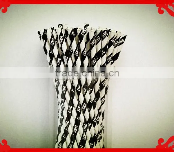 Party Supplies Food Grade Print Straw Pack in PVC Tube Paper Drinking Straws for Wedding Party photo-5