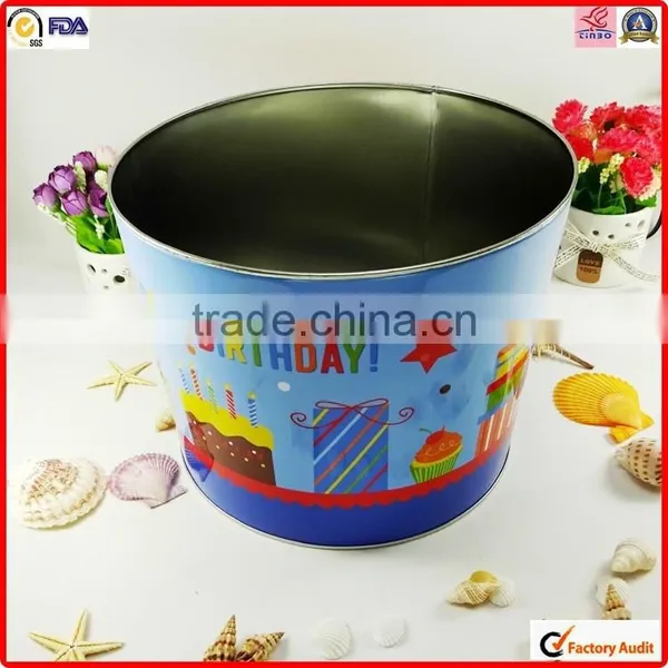 Food Packing Factory Wholesale Metal Popcorn Tin Box Size photo-5