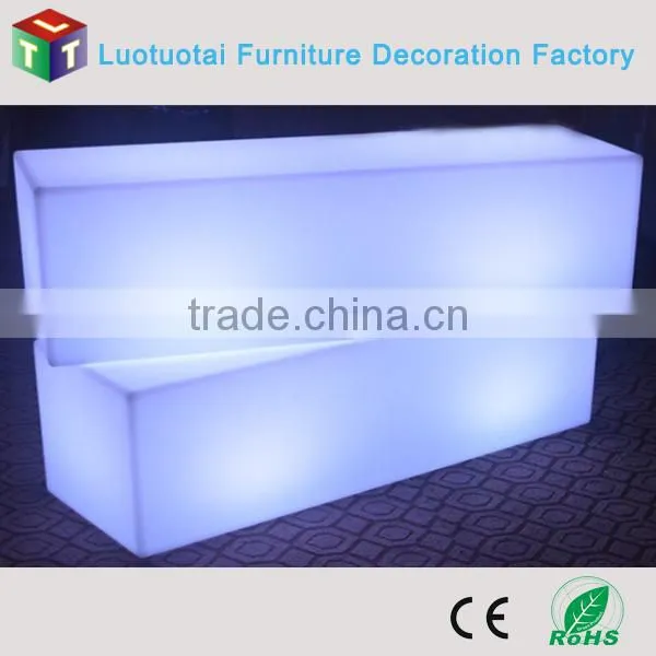 Manufacturer L120*W40*H40CM Long Stool PE Chair With Remote Control 16 Mix Changeable Colors photo-6