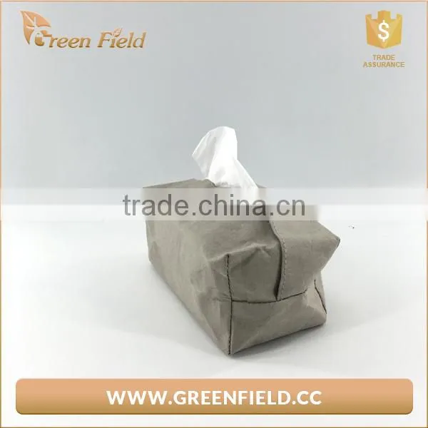 Water Resistant Grey Kraft Paper Tissue Case,2017 New Style Grey Paper Tissue Case photo-2