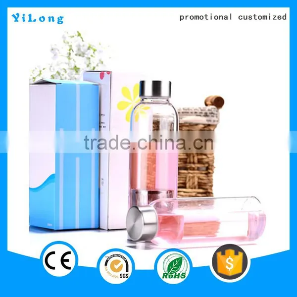 2016 Hot Sale Borosilicate Mineral Water Glass Bottle Private Label photo-4