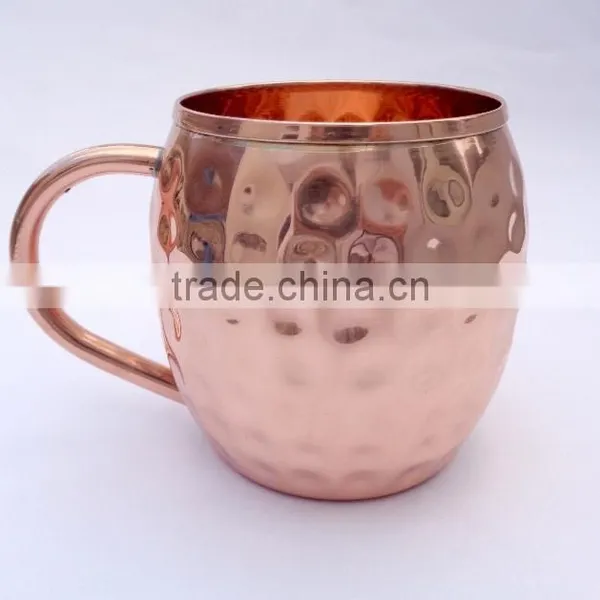 DEEPLY HAMMERED 100% COPPER MOSCOW MULE MUGS photo-4