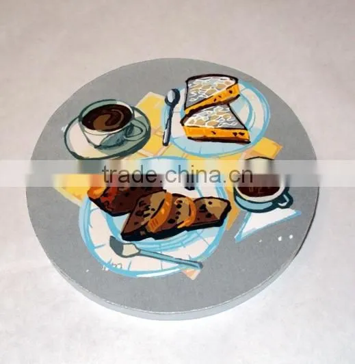 Customized Cheap Wooden Tea Cup Coaster, Tea Placement Cup Mat Coaster, Handmade Mule Mug Coaster, Custom MDF Wood Coaster photo-2