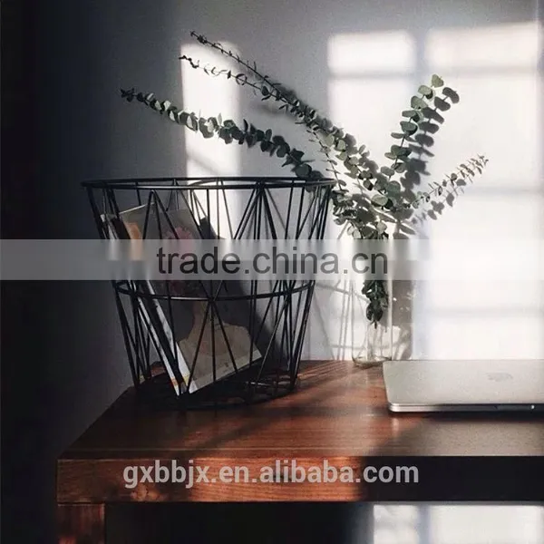 Metal Wire Storage Basket With Lid photo-5