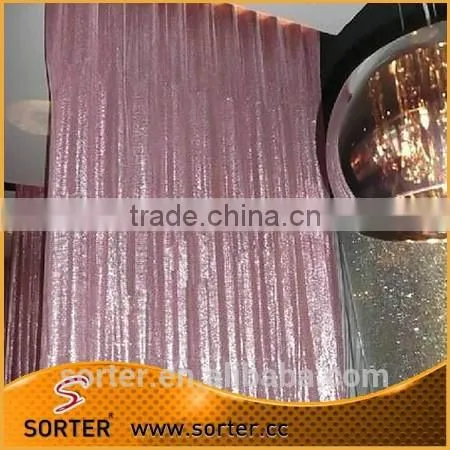 Decorative Pink Metal Sequin Cloth Wedding Backdrops photo-3