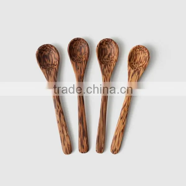 Coconut Wood Small Scoop, Set of Four photo-2