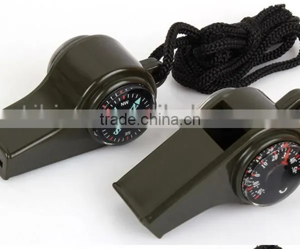 Hot Sale Plastic Whistle With Compass and Thermometer photo-3