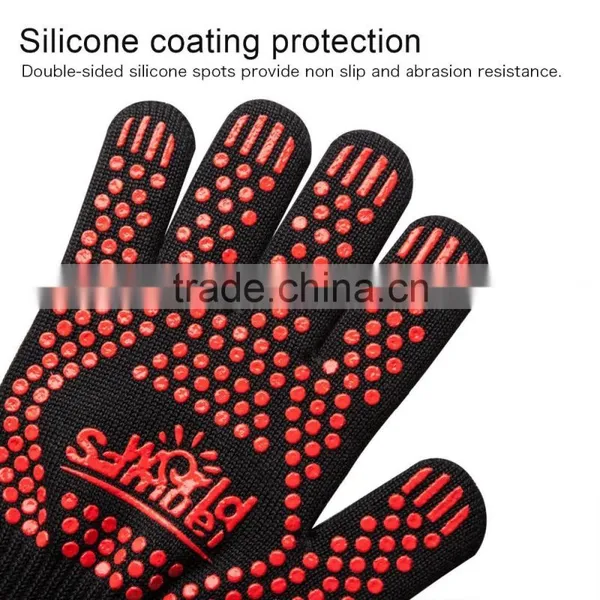 Non-Slip Kitchen Oven Mitts Heat Proof Gloves, Insulated Potholder for Cooking, Baking, Barbecue photo-4