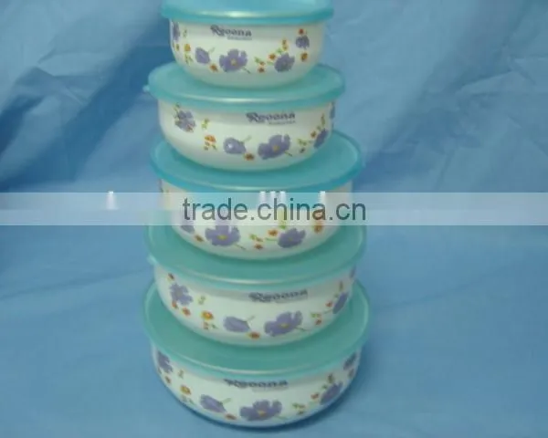 Hot Sale Enamel Food Container 3pcs 5pcs Mixing Bowl Storage Bowl photo-6