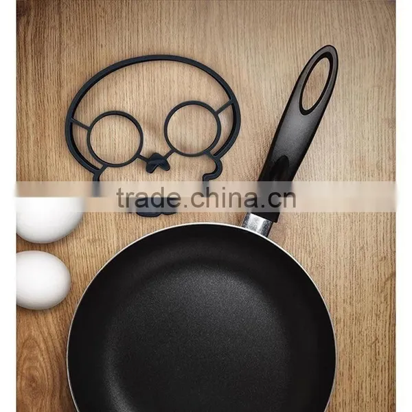 Non-stick Silicone Skull Shape Fried Egg Molds,Breakfast Pancake Slip Rings photo-4
