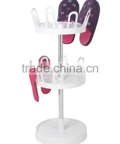 Swivel ABS Slippers Rack, 2-tier Waterproof Shoe Rack,round Shoe Rack photo-2