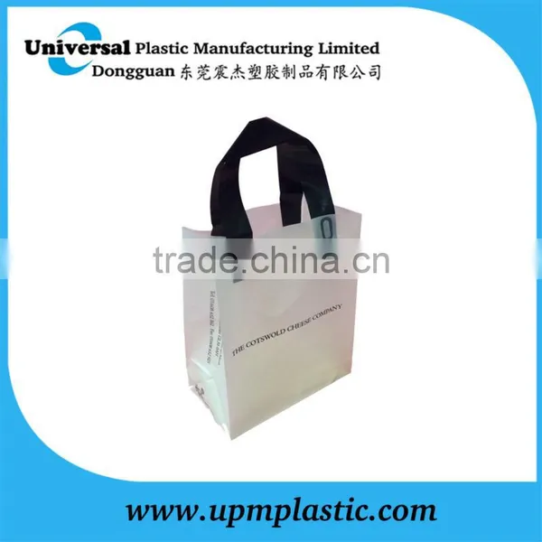 Hot Sale White Film Flexo Printing Flexile Handle Plastic Bag photo-2