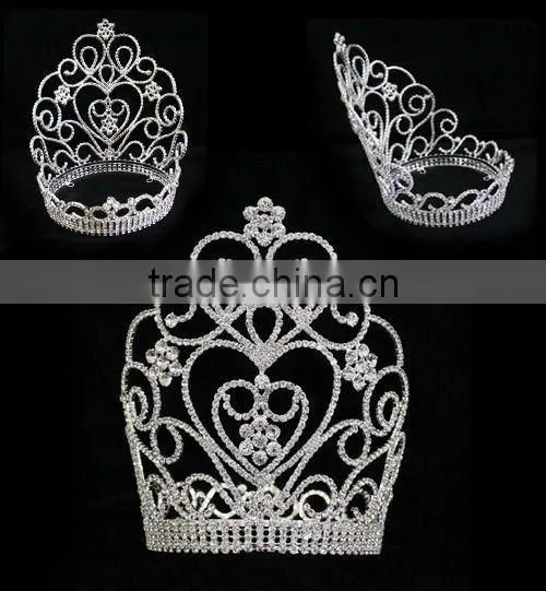 Beauty Pageant Jewelry Large Rhinestone Fashion Tiaras photo-2